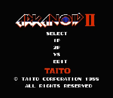 Arkanoid II (Japan) (En) (Beta) screen shot title